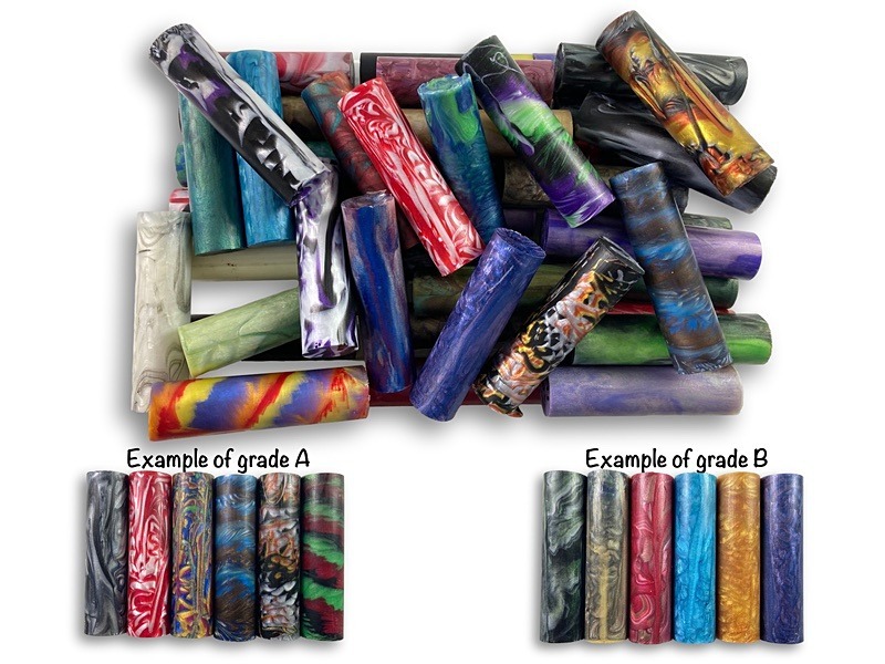 Reduced to clear Artisan Pen Blanks - Alumilite shorts
