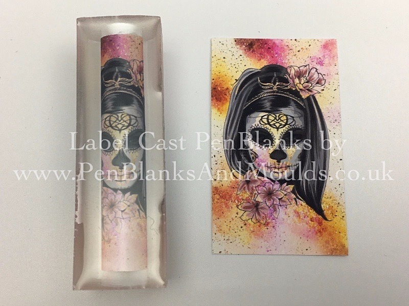 Masked Lady - Image/Photo Label Cast Pen Blanks
