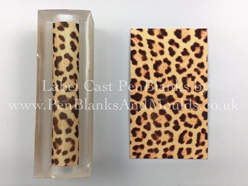 Leopard Print - Image/Photo Label Cast Pen Blanks