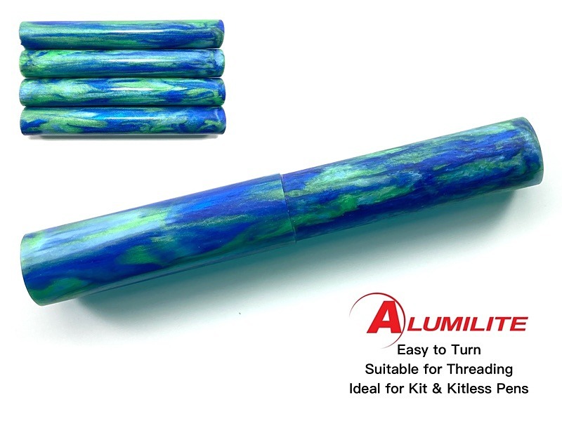Planet Earth Alumilite Resin/Acrylic Artisan Pen Blanks