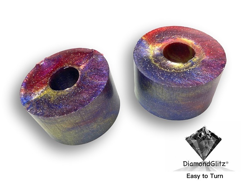 Scarlet Macaw DiamondGlitz Alumilite Resin/Acrylic Artisan Ring Blanks