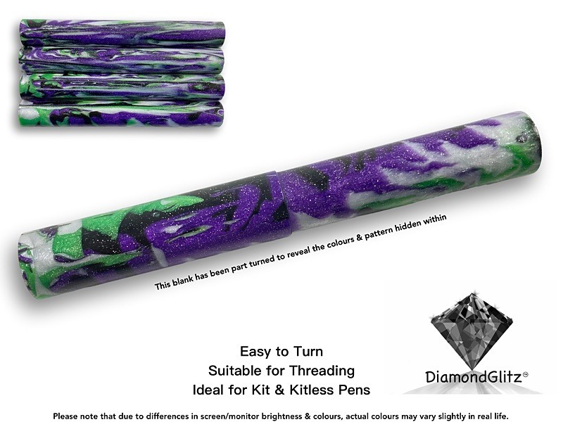 Bewitched DiamondGlitz Alumilite Resin/Acrylic Artisan Pen Blanks