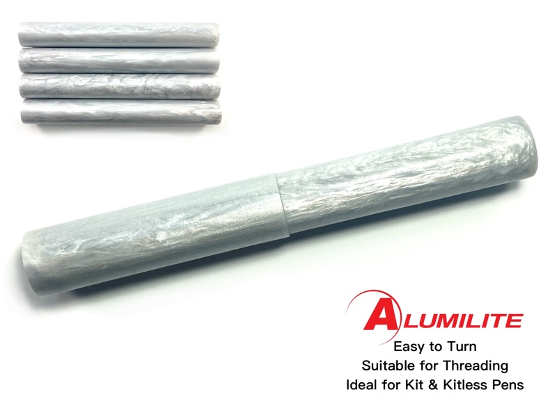 Silver Anniversary Alumilite Resin/Acrylic Artisan Pen Blanks