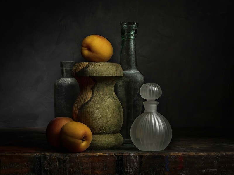 Three Apricots - Still Life
