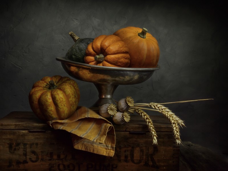 Still Life with Gourds - Still Life