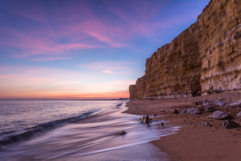 Burton Bradstock after Sunset - Dorset Seascapes
