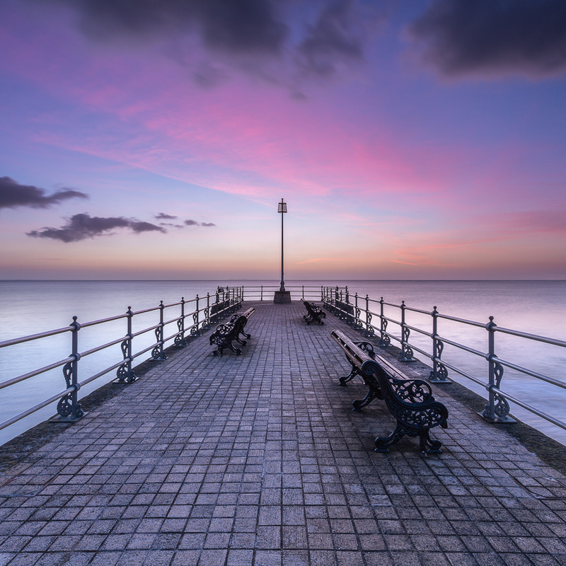First light on The Banjo Jetty - Swanage, Dorset - Dorset Seascapes