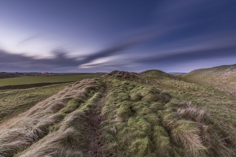 Twilight on Maiden Castle, Dorset - Dorset Landscapes