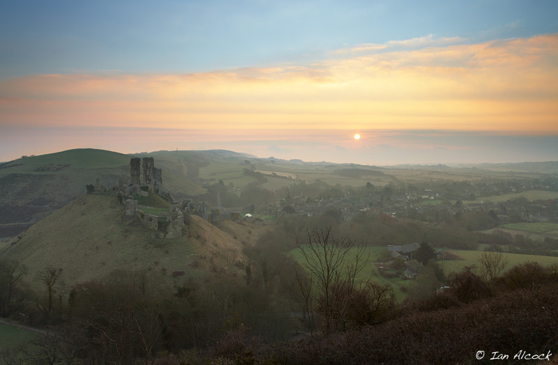 Corfe Castle Sunrise - Dorset Landscapes