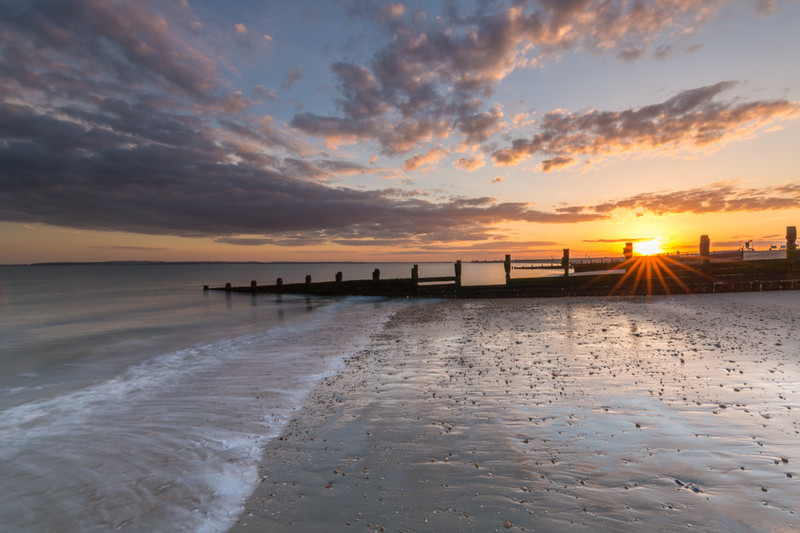 The Groynes at Sunset,Hayling Island - Hayling Island Area