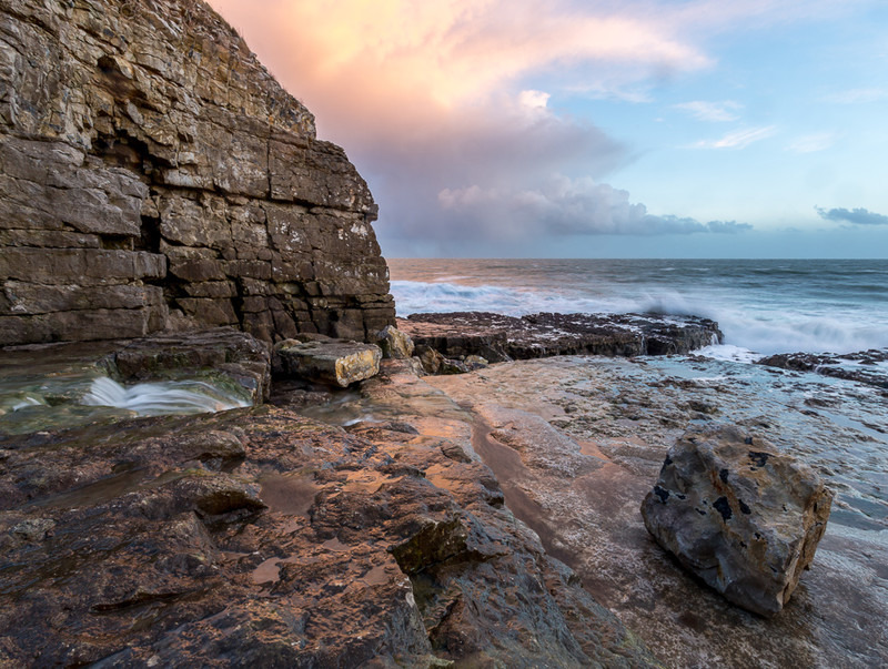 Seacombe Cliff Sunset, Dorset - Dorset Seascapes
