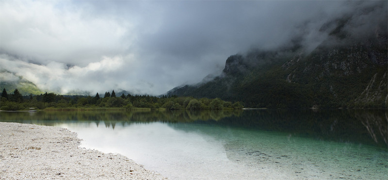 Misty morning on Lake Bohinj, Slovenia - European Scenes