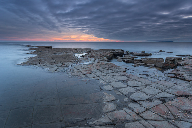 Kimmeridge Bay Ledge September Sunset. - Dorset Seascapes