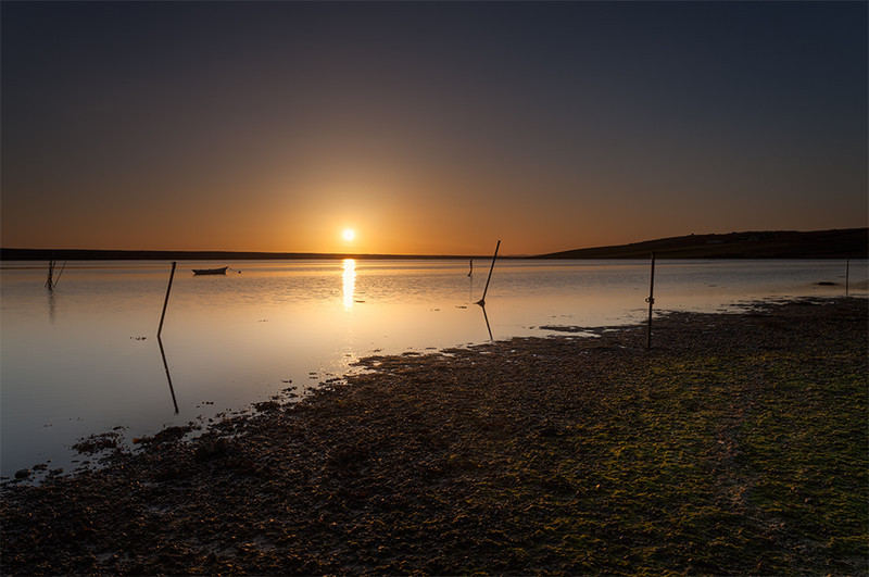Sunset over the Fleet Lagoon, Weymouth - Dorset Seascapes
