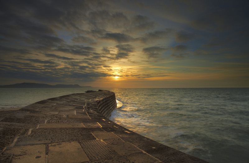 Sunrise on Lyme Regis Cobb, Dorset - Dorset Seascapes