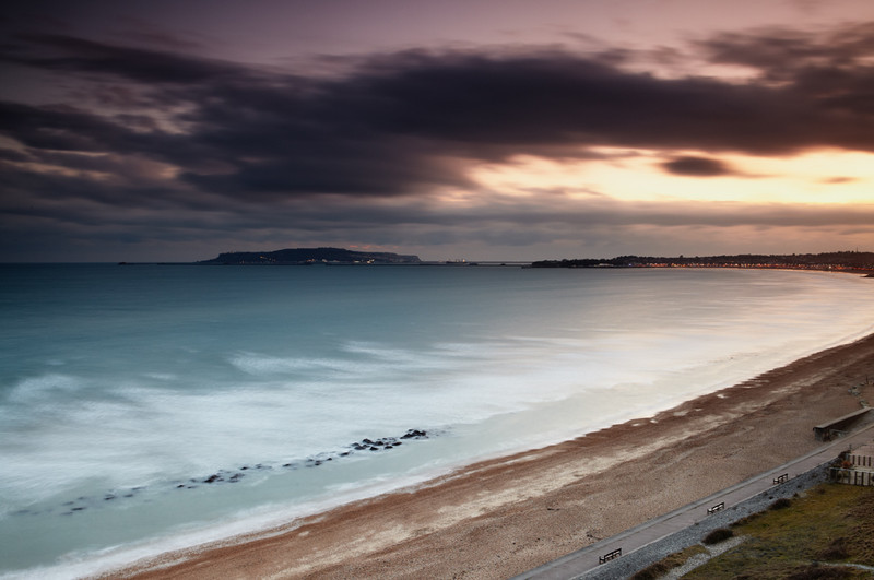 View from Bowleaze towards Weymouth Bay at Sunset - Dorset Seascapes