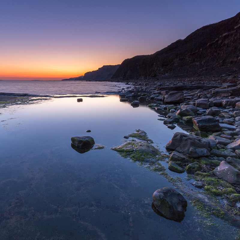 Hobarrow Bay Sunset, Kimmeridge, Dorset - Dorset Seascapes