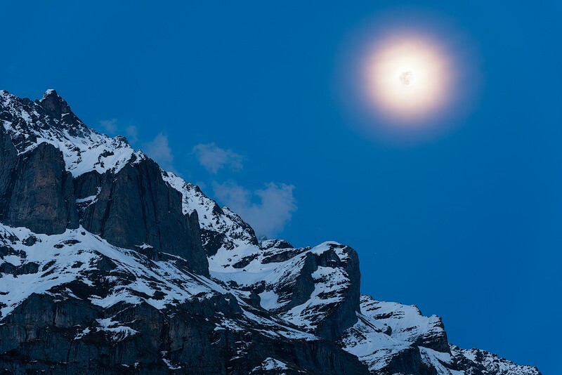 Moonrise at Mättenberg - Switzerland