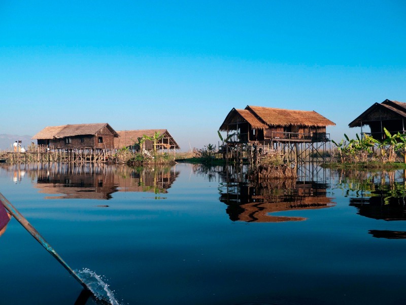 Inlay Lake stilt houses