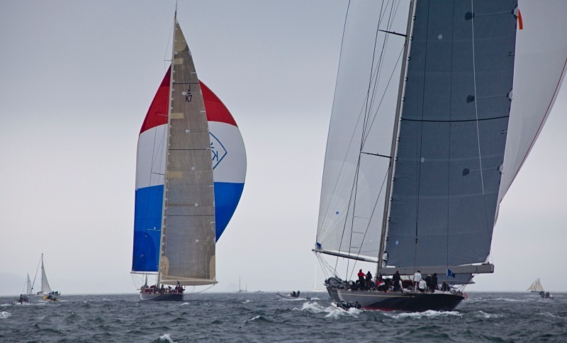 J Class yachts Rainbow and Velsheda