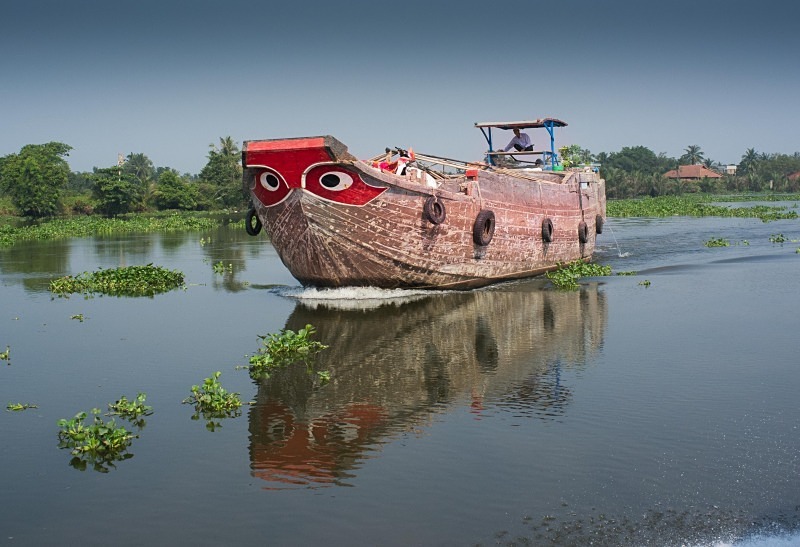 Mekong delta barge - Vietnam January 2013