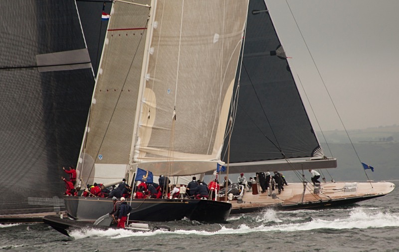 J Class yachts close racing