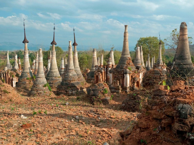 Indein ruined pagodas