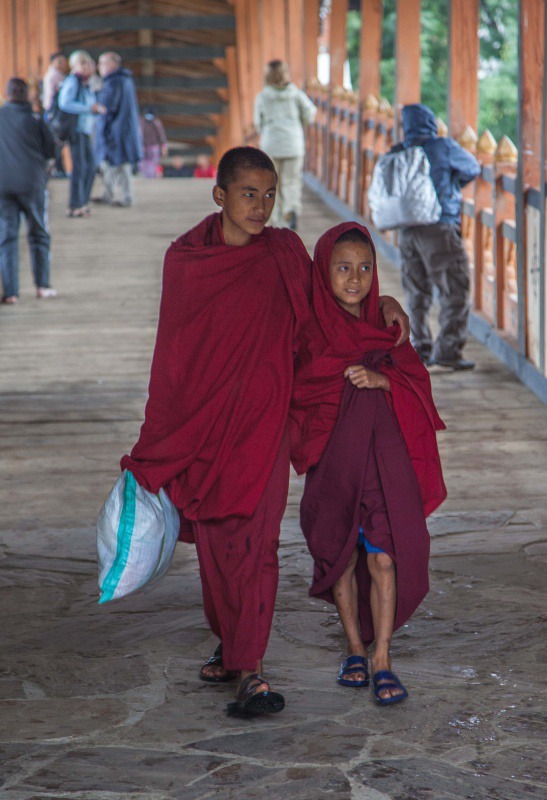 Young monks at Punakha - Bhutan