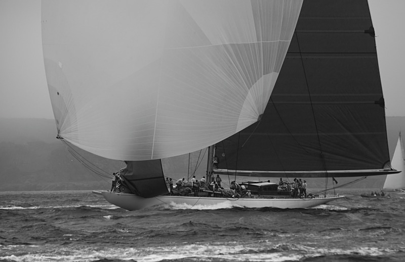J Class yacht Ranger before the wind