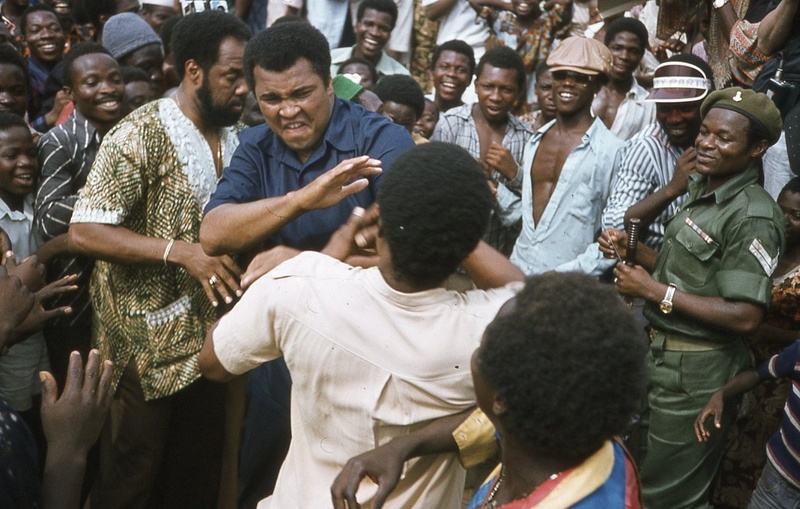Ali spars in the street in Lagos - Muhammed Ali