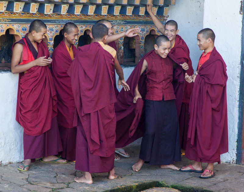 Young Monks, Phobjikha - Bhutan
