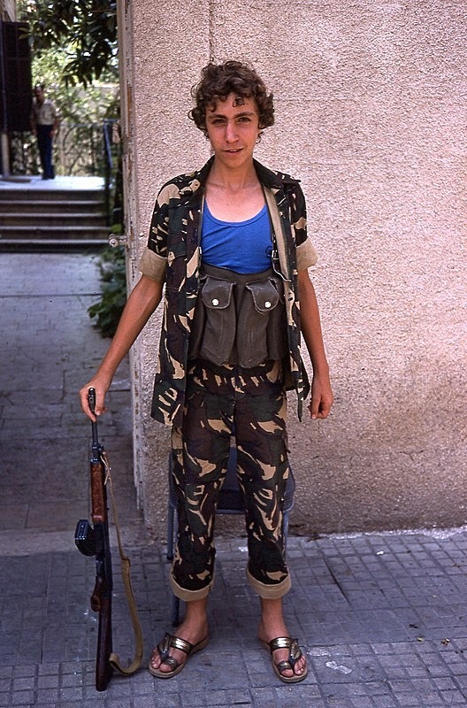 Maronite militia guard, East Beirut - Snaps from a life ill-spent
