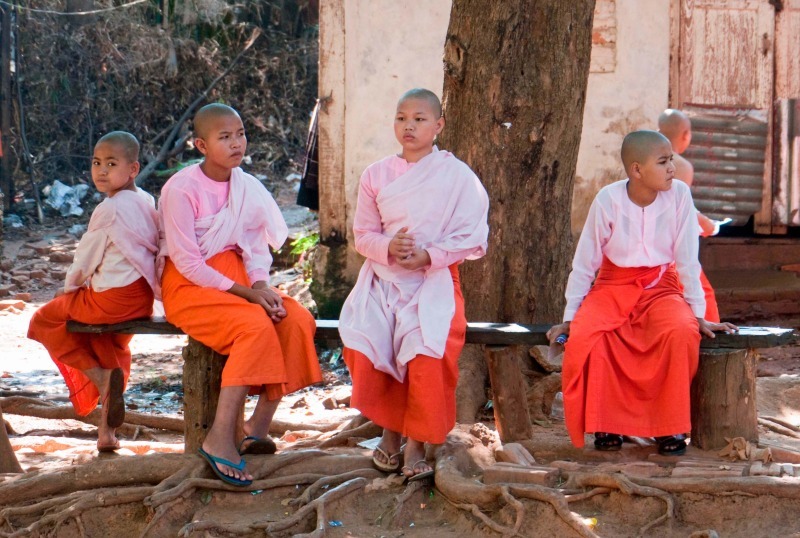 Young nuns in Burma