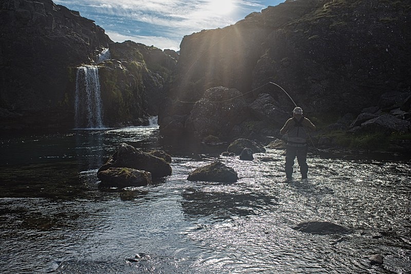  - Fishing in Iceland's Laxa I kjos River. September 2020.
