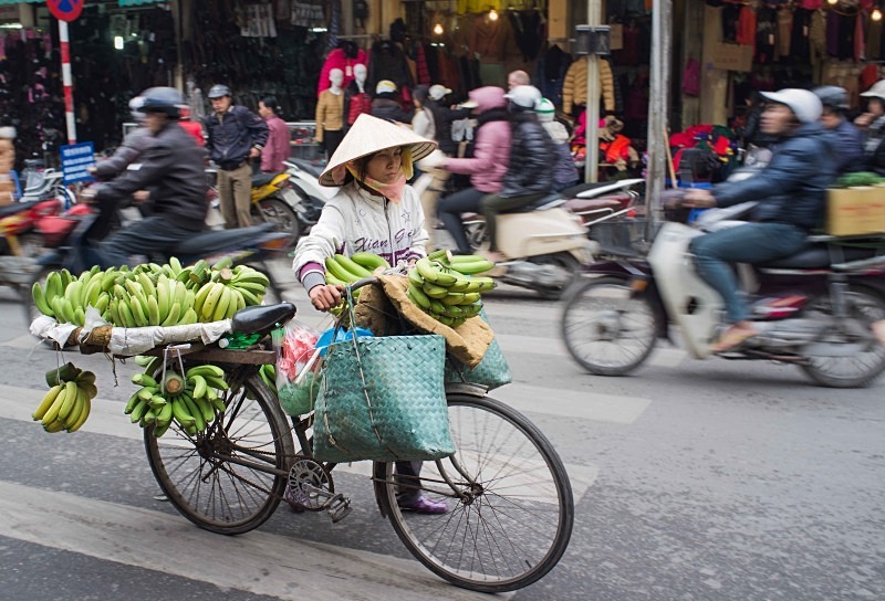 Hanoi street scene - Vietnam January 2013