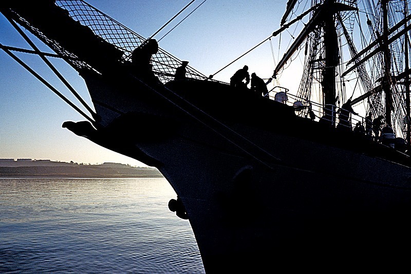 Silhouetted Ship - Boats