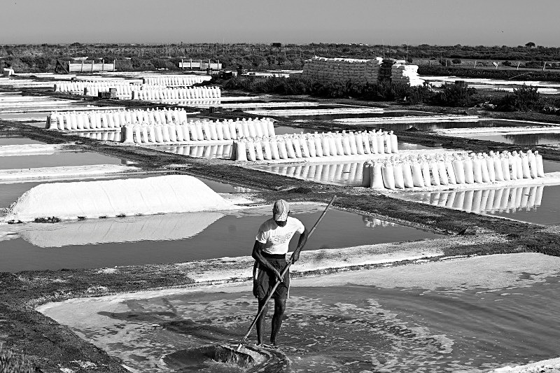 Salt Pans - Black and White