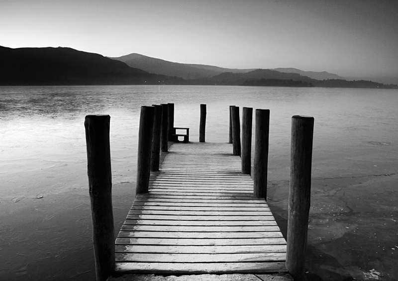 Iced Jetty - Lakes, Tarns and Waters