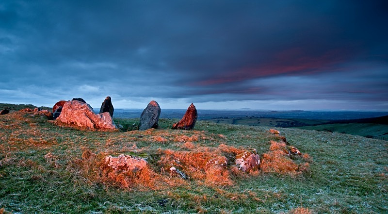 Golden Light, Loughcrew Standing Stones, Co Meath - Leinster's Wild Landscape