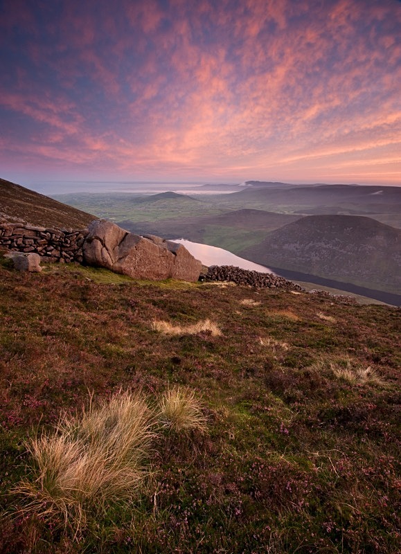 The Mourne Wall & Silent Valley from Slieve Binian, Co Down - Ulster's Wild Landscape