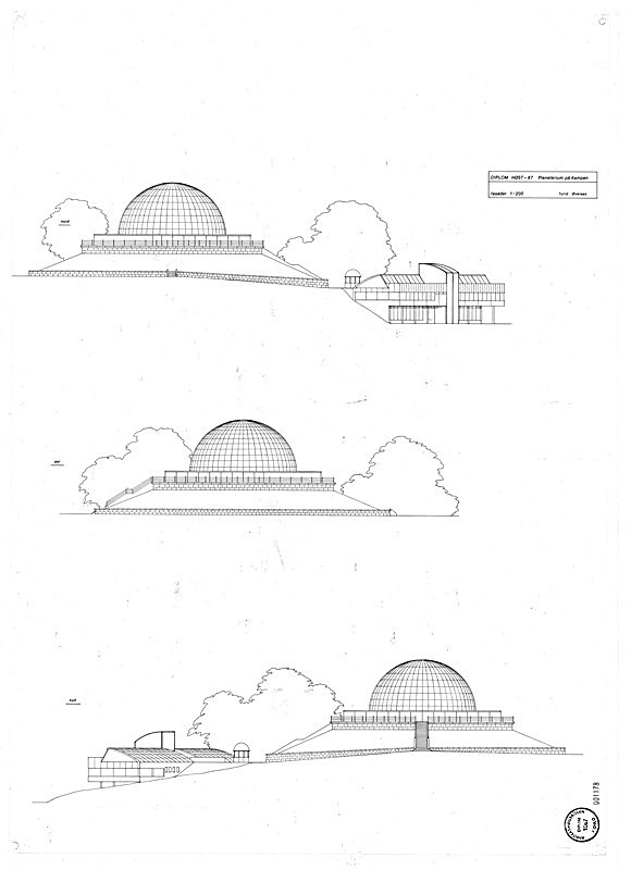 Planetarium elevations - Planetarium på Kampen