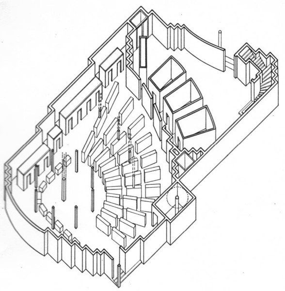 Axonometry - Musikkbibliotek Covent Garden, London