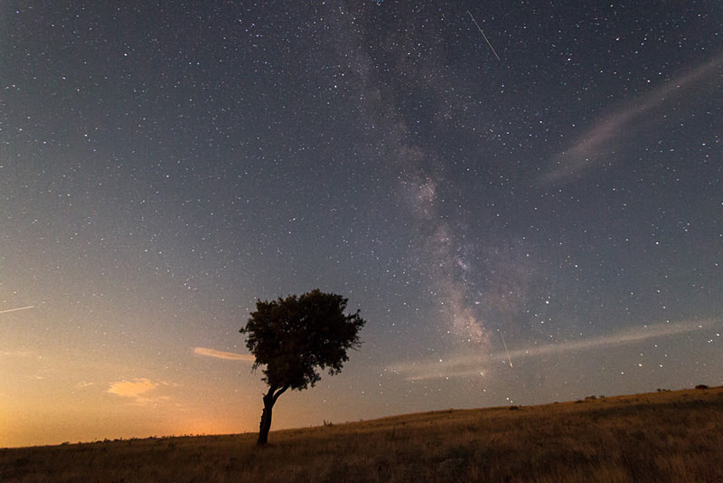 Persids and Milky Way