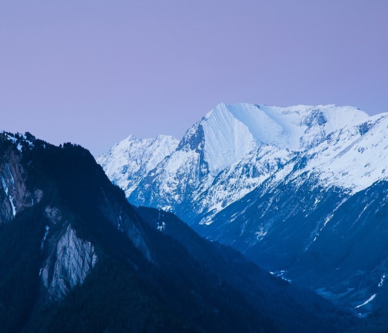 Rocher du Lac from Villard Reculas before dawn