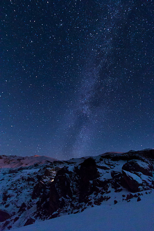 Azerbaijan winter mountain astrophotography