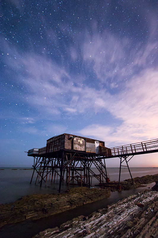 A fishermans hut beneath the stars