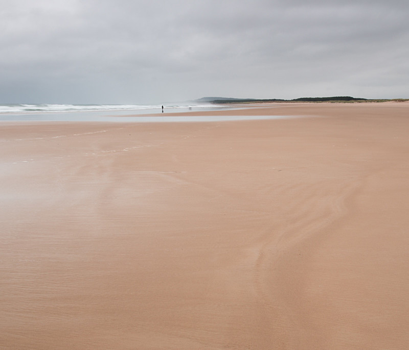Walking The Dog on Lossiemouth Sands