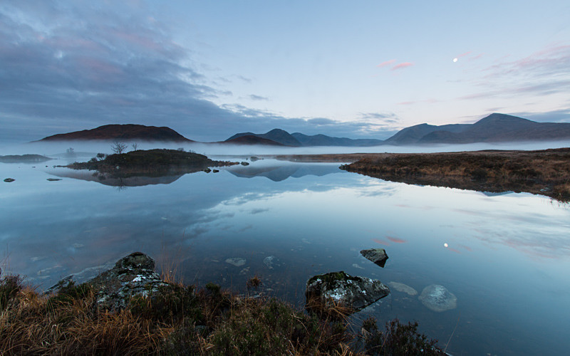 Moon Over Lochan na h-Achlaise