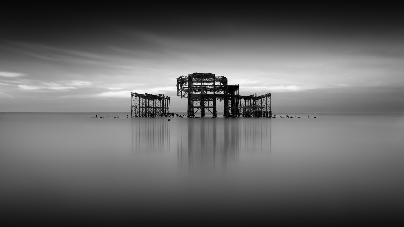 West Pier Monochrome - England