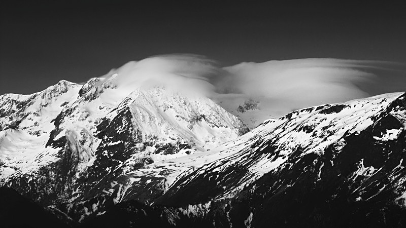 La Pyramide in the French Alps at dawn